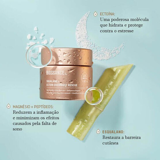 Hidratante Noturno Reparação Profunda Biossance SQUALANE ECTOIN OVERNIGHT RESCUE